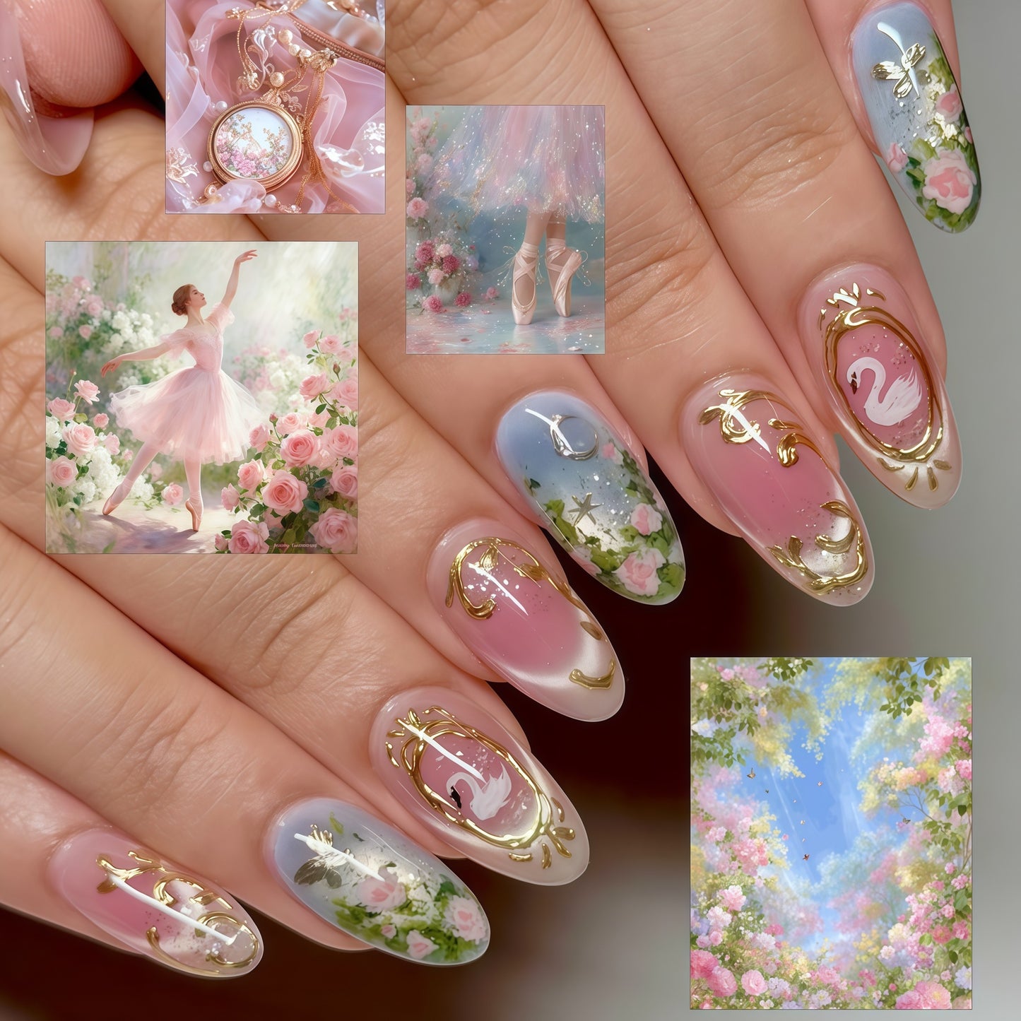 Elegant and playful artificial nails Acalora