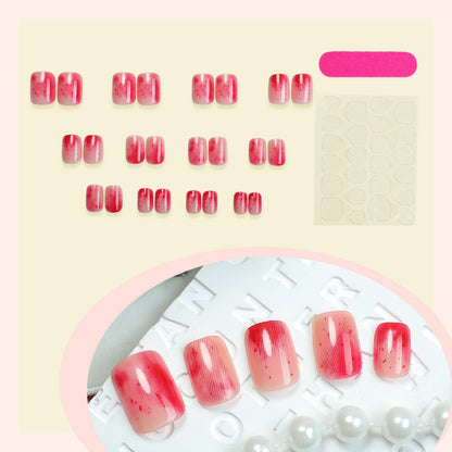 Stylish Marble Finish Press-On Nail Set Acalora