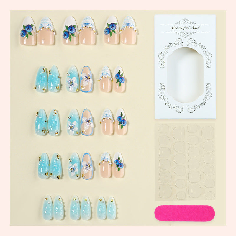 Decorative Floral Press-On Nail Set Acalora 1788495872