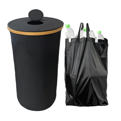Waste bin with bamboo lid Acalora