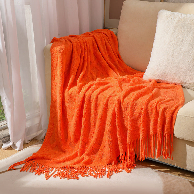 Premium Textured Knit Throw Blanket