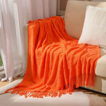 Premium Textured Knit Throw Blanket