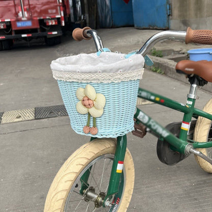 Floral-Embellished Bicycle Basket Bowlift