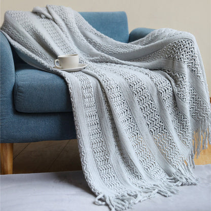 Premium Handcrafted Fringe Throw Blanket