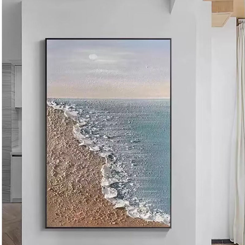 Serene Coastal Landscape Canvas Artwork
