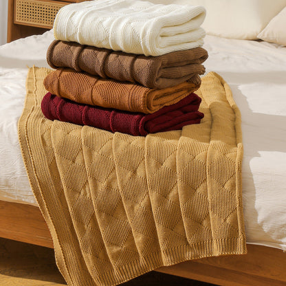 Cozy Knitted Throw Blanket