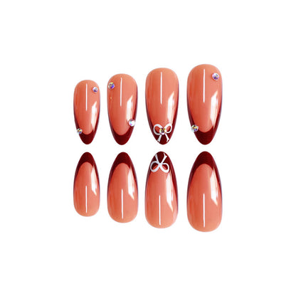 Artistic Stiletto Press-On Nails with Gemstone Accents Acalora