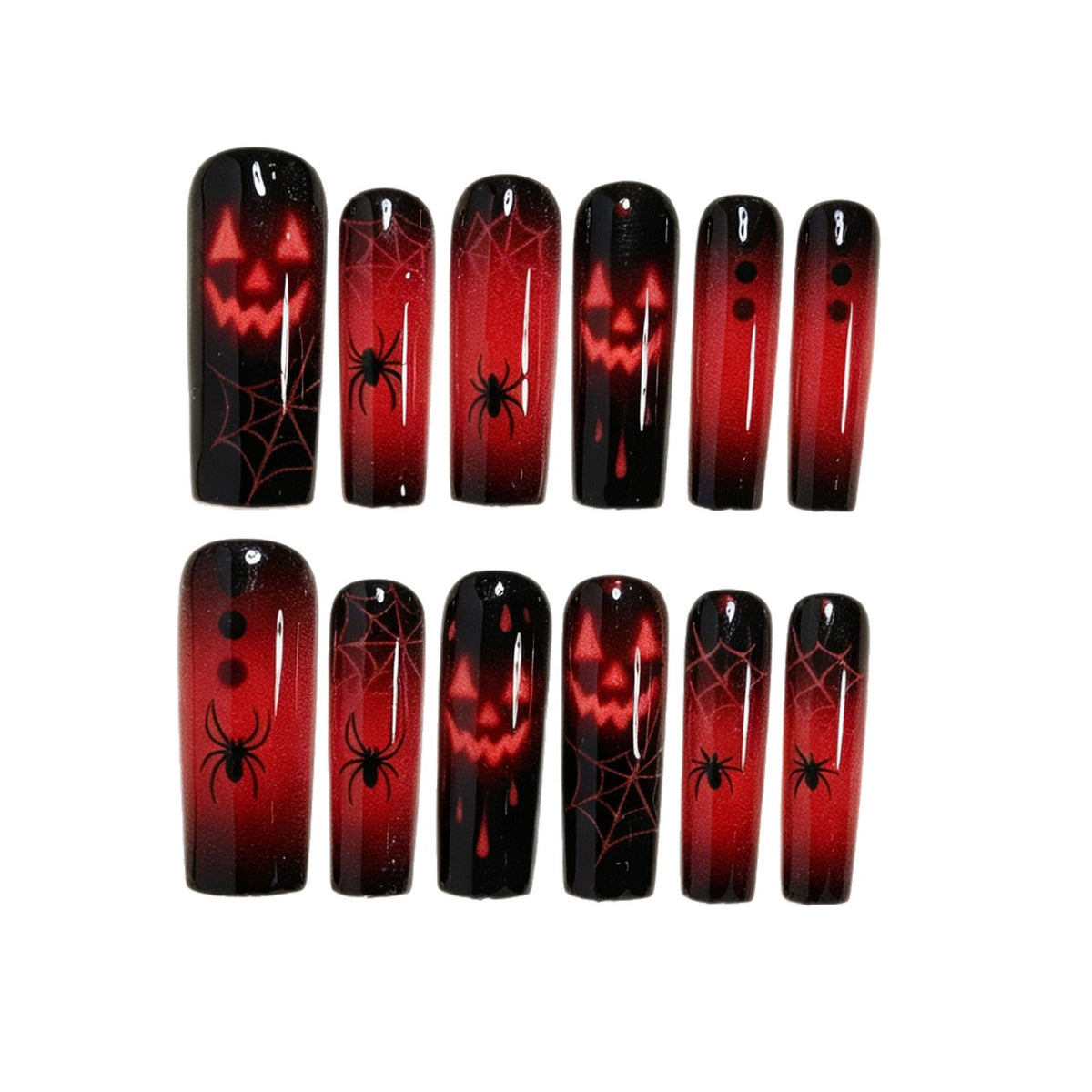 Spooky Themed Press-On Nail Art Acalora