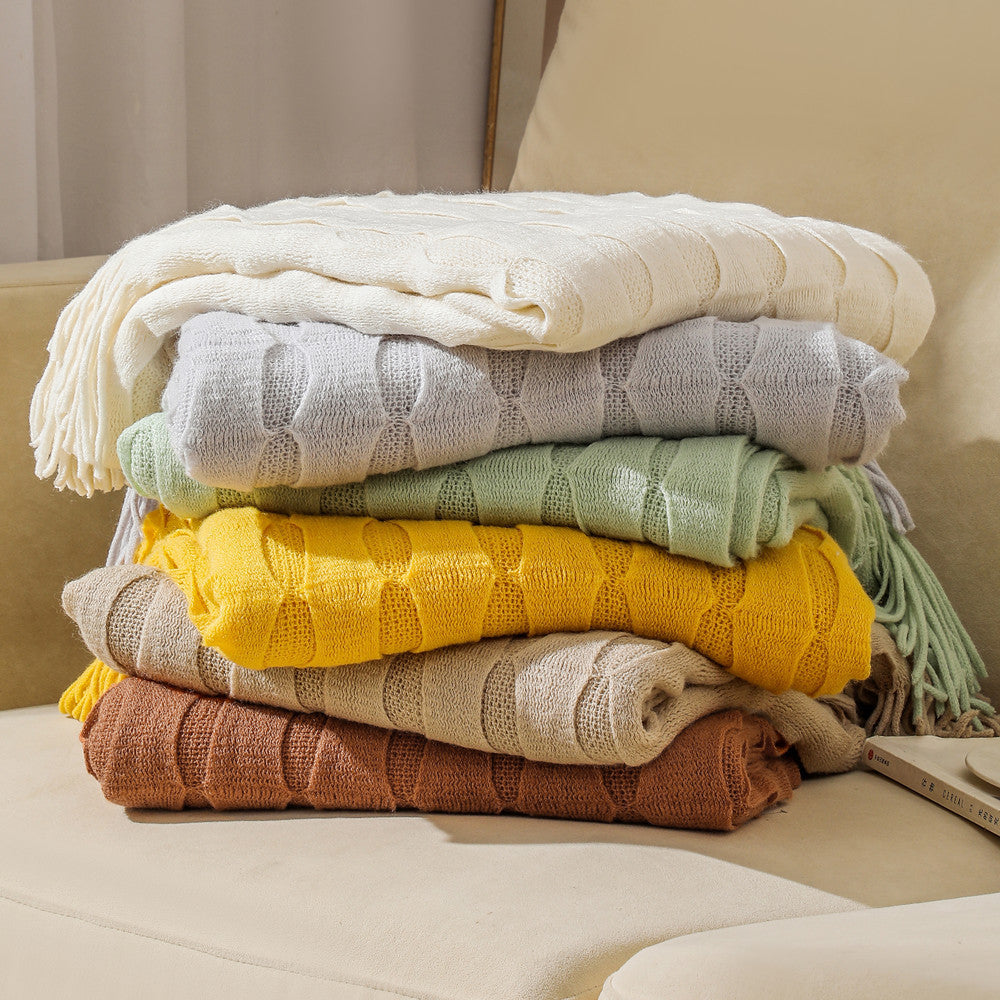 Cozy Textured Throw Blanket