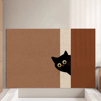 Cartoon Cat-Themed Entrance Mat