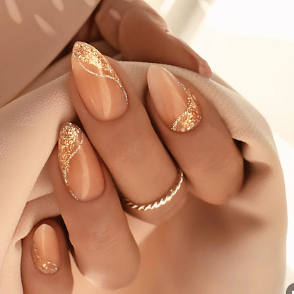 Glittery Press-On Nail Set Acalora