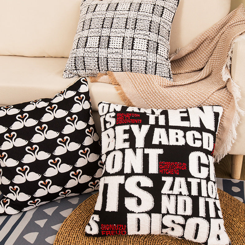 Decorative Dot Print Throw Pillow