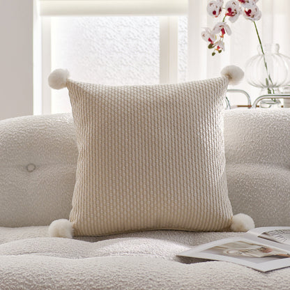 Decorative Pom-Pom Throw Pillow