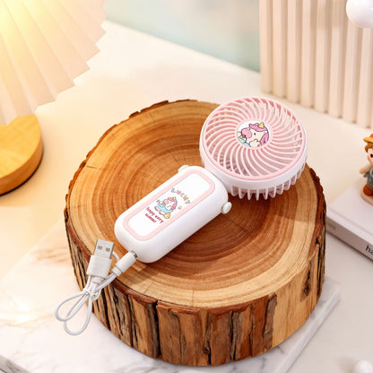 Women's Portable Hand Fan with Playful Unicorn Design Karnz