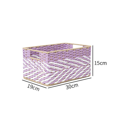 Braided storage basket