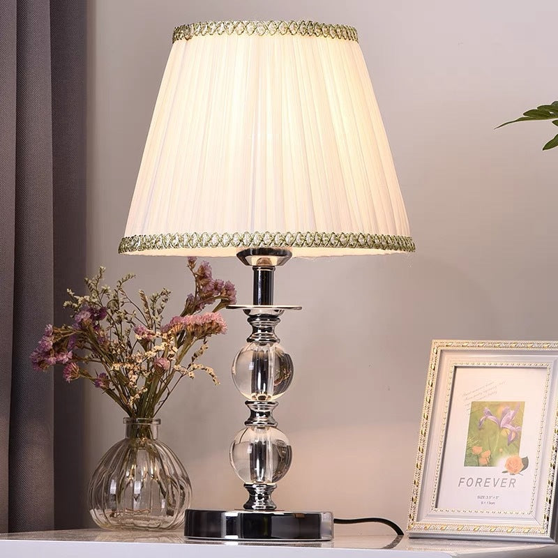 Crystal Glass Base Table Lamp