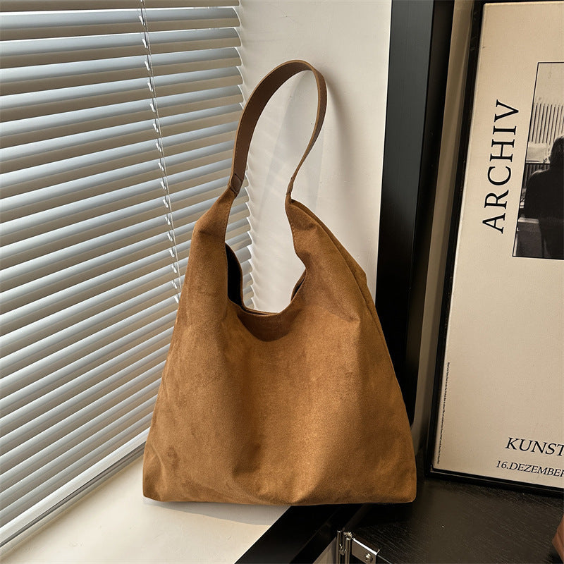 Suede Slouchy Hobo Bag Acalora