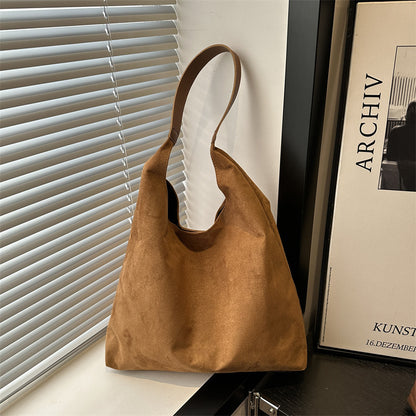 Suede Slouchy Hobo Bag Acalora