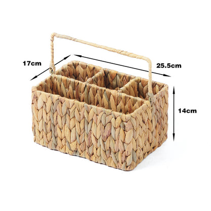 Multi-Compartment Woven Storage Caddy Acalora
