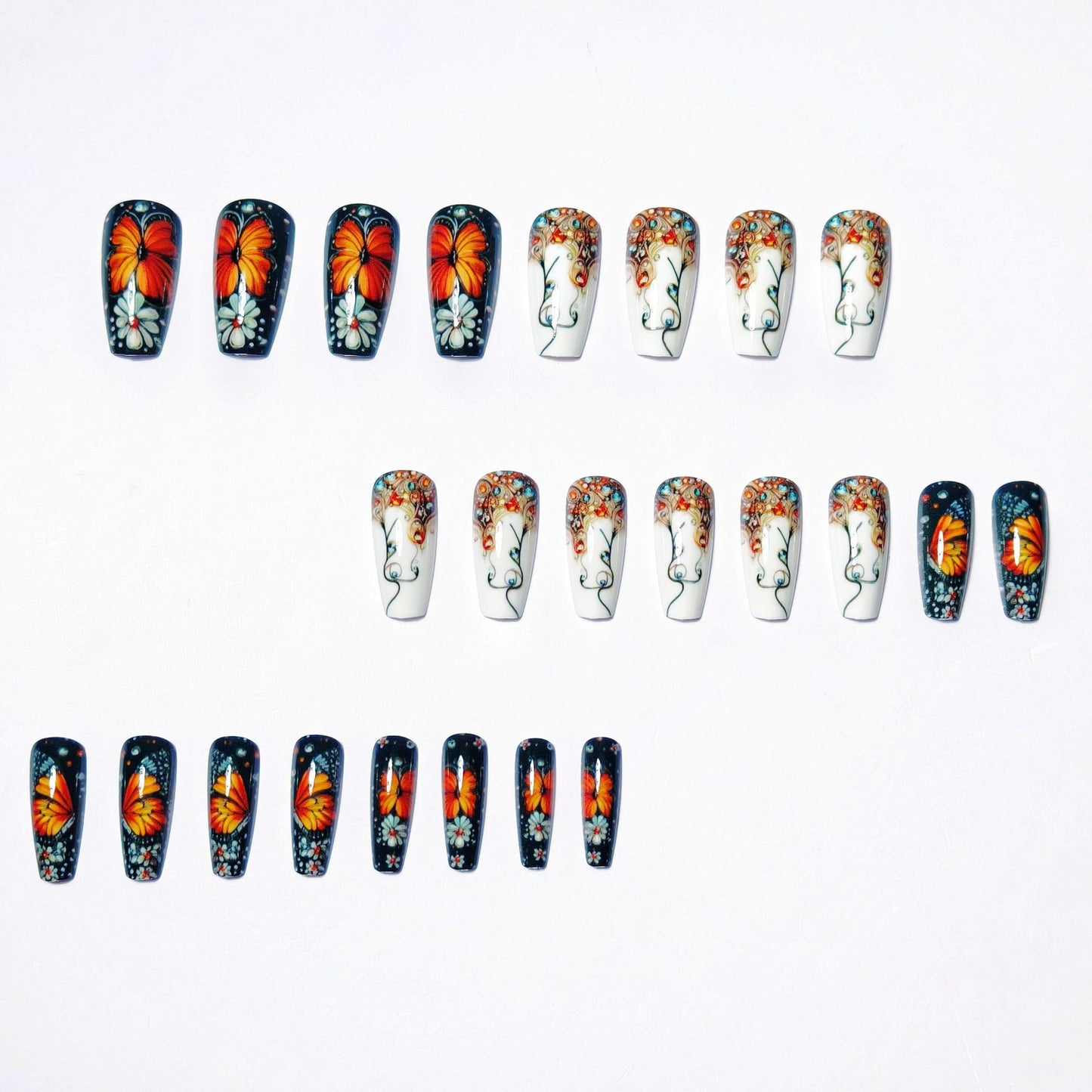 Intricate Butterfly Design Nail Art Acalora