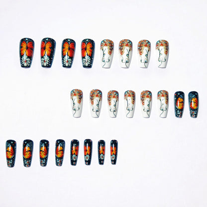 Intricate Butterfly Design Nail Art Acalora