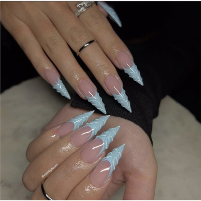 Artistic Floral Design Press-On Nails Acalora