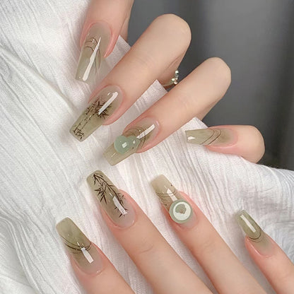 Artificial nails with modern geometric design Acalora