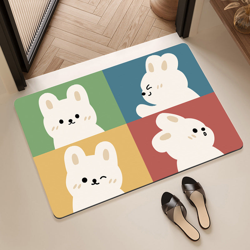 Cute Cartoon Pet-Themed Bath Mat Acalora