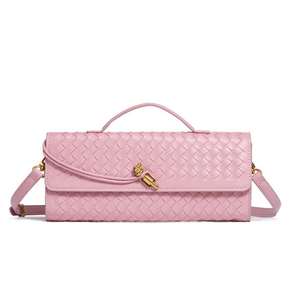 Woven Leather Clutch Acalora