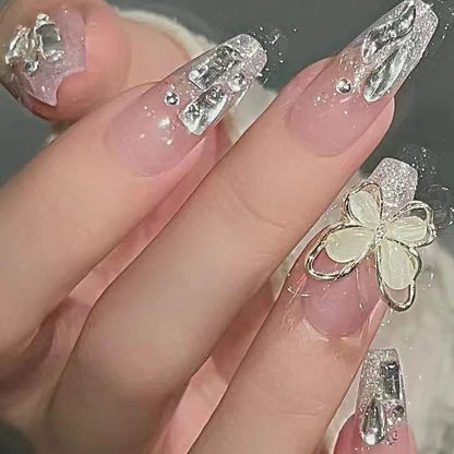 Festive Holiday Themed Press-On Nail Art Acalora