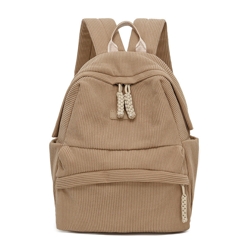 Stylish Corduroy Backpack Acalora