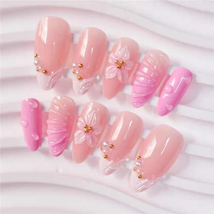 Artistic 3D Floral Press-On Nail Kit Acalora