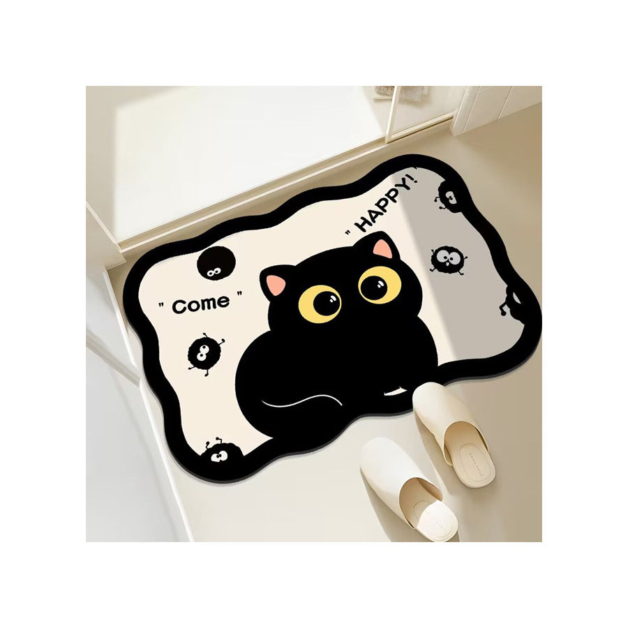 Fun Cat-Themed Bathroom Mat