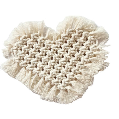 Decorative Macramé Heart-Shaped Trivet Acalora