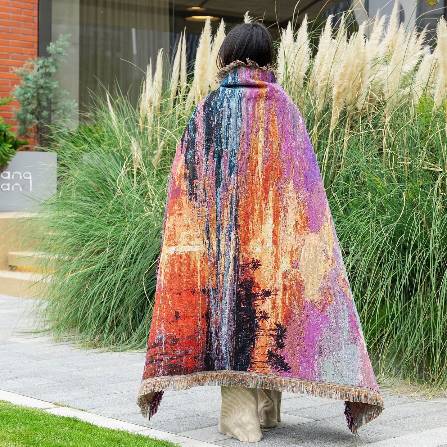Scenic Landscape Throw Tapestry
