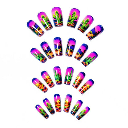 Artistic Desert-Themed Nail Art Acalora