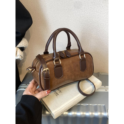 Vintage-Inspired Leather Satchel Acalora