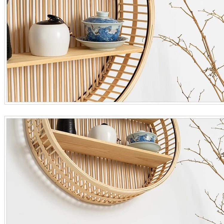 Handwoven storage basket for bathroom utensils Acalora