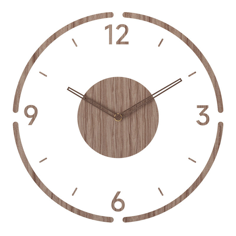 BowLift | WoodCraft | Nordic Solid Wood Wall Clock – Minimalist Silent Timepiece