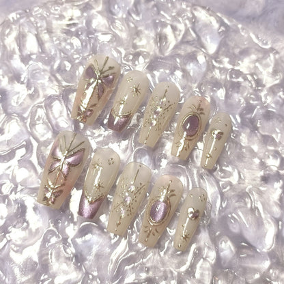 Artistic Press-On Nail Art Extensions Acalora