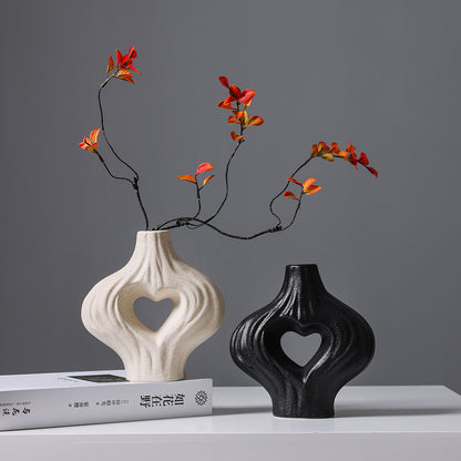 Artistic Heart-Shaped Decorative Vase