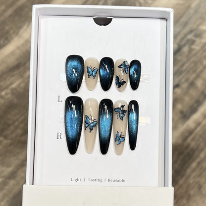 Artistic Butterfly-Accent Press-On Nail Set Acalora