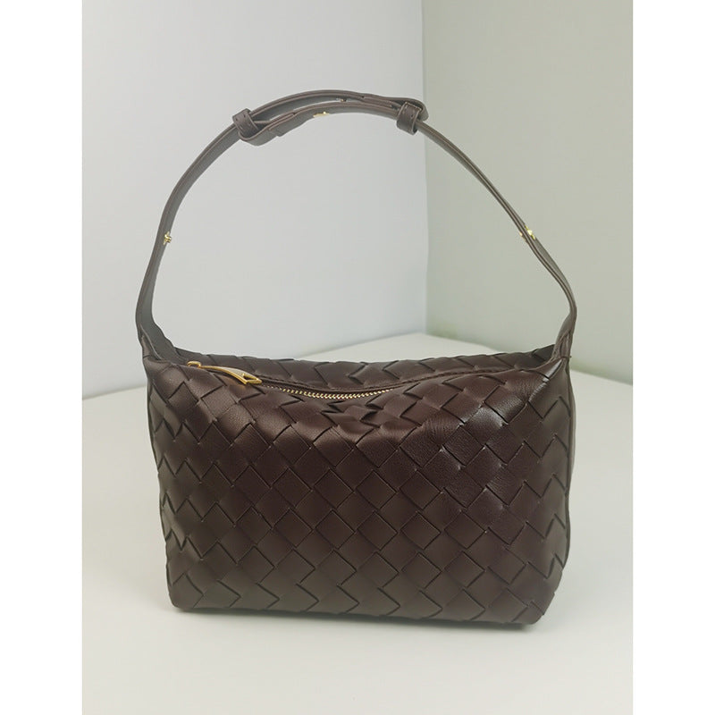 Woven Leather Satchel Bag Acalora