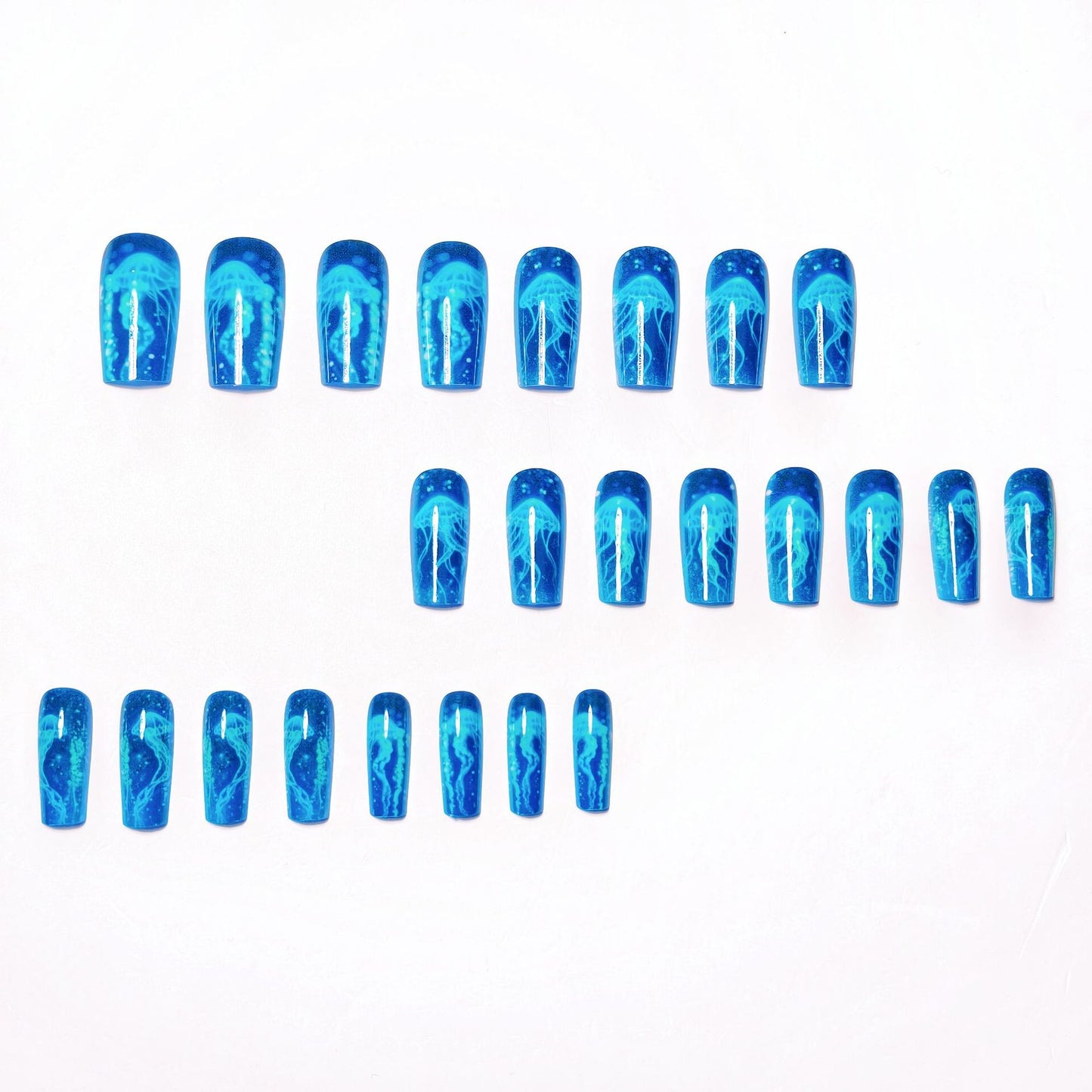 Glow-in-the-Dark Jellyfish Nail Art Acalora