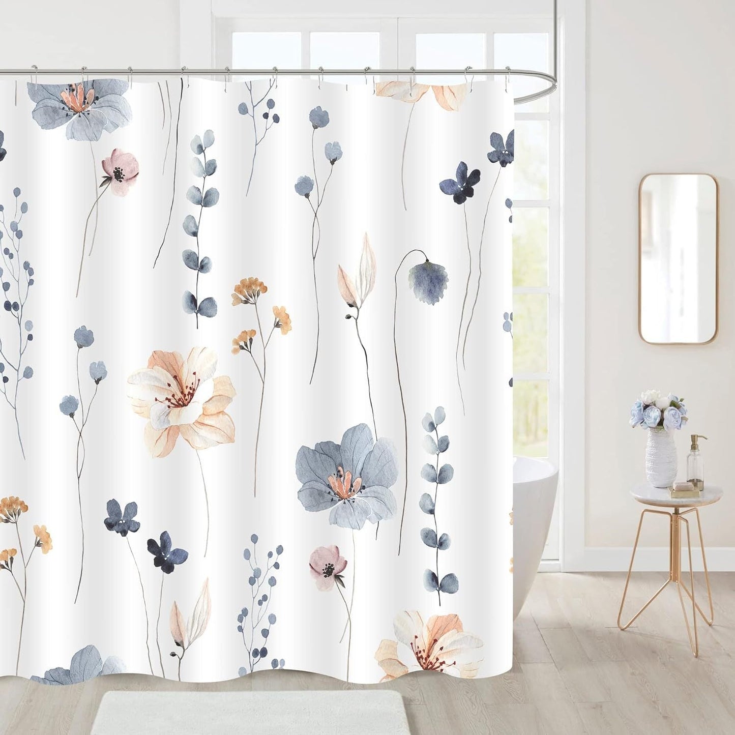 Floral-Print Shower Curtain