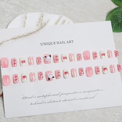 Creative nail art set with modern heart designs Acalora
