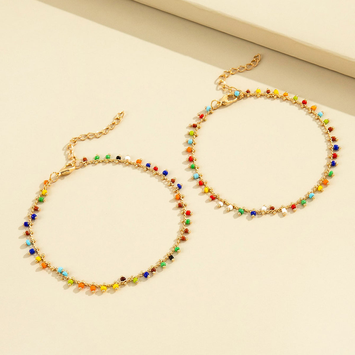Colorful Beaded Anklet Acalora