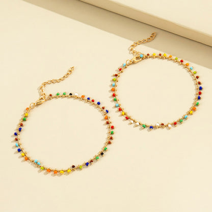 Colorful Beaded Anklet Acalora