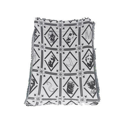 Stylish Geometric Print Throw Blanket