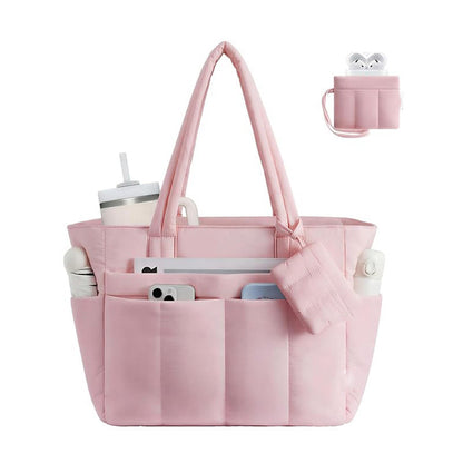 Spacious Quilted Work Tote Acalora